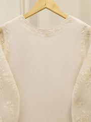3 Piece - Pure Organza Embroidered Suit S112339