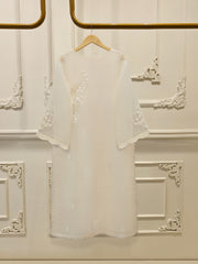3 Piece - Pure Organza Embroidered Suit S112343