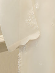 3 Piece - Pure Organza Embroidered Suit S112343