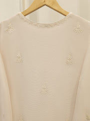 3 Piece - Pure Embroidered Cotton Net Suit S112354