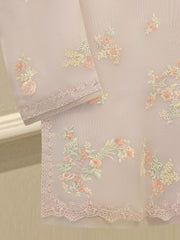 2 Piece - Pure Embroidered Cotton Net Suit S112356