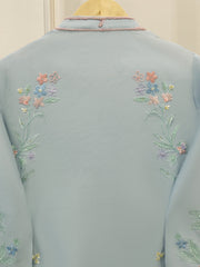 3 Piece- Pure Khaddi Silk Embroidered Suit S112373