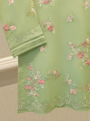 2 Piece - Pure Embroidered Cotton Net Suit S112374