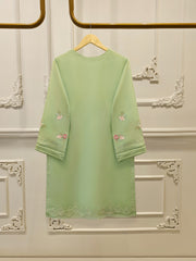 2 Piece - Pure Embroidered Cotton Net Suit S112374