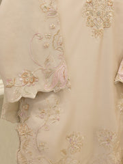 3 Piece- Pure Khaddi Silk Embroidered Suit S112385