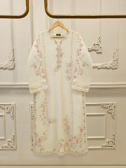 2 Piece - Pure Embroidered Cotton Net Suit S112386