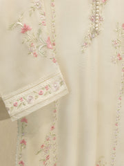 2 Piece - Pure Embroidered Cotton Net Suit S112386