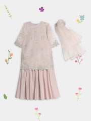 (Kids) 3 Piece - Embroidered Organza Suit FKD-067