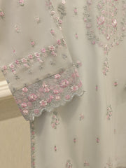 3 Piece - Pure Embroidered Cotton Net Suit S112396