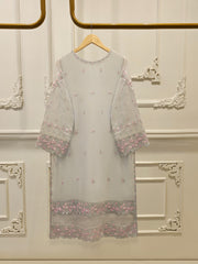 3 Piece - Pure Embroidered Cotton Net Suit S112396