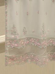 3 Piece - Pure Embroidered Cotton Net Suit S112396