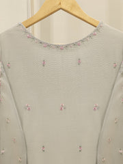 3 Piece - Pure Embroidered Cotton Net Suit S112396