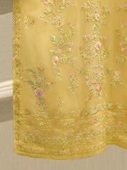 3 Piece - Pure  Chiffon Embroidered Suit S112395