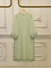 2 Piece - Pure Embroidered Cotton Net Suit S112394