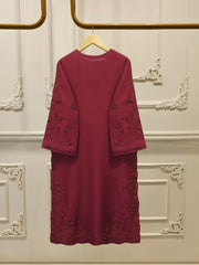 3 Piece-  Pure Embroidered Sheesha Silk Suit S112399