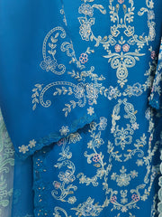 3 Piece- Pure Khaddi Silk Embroidered Suit S112404
