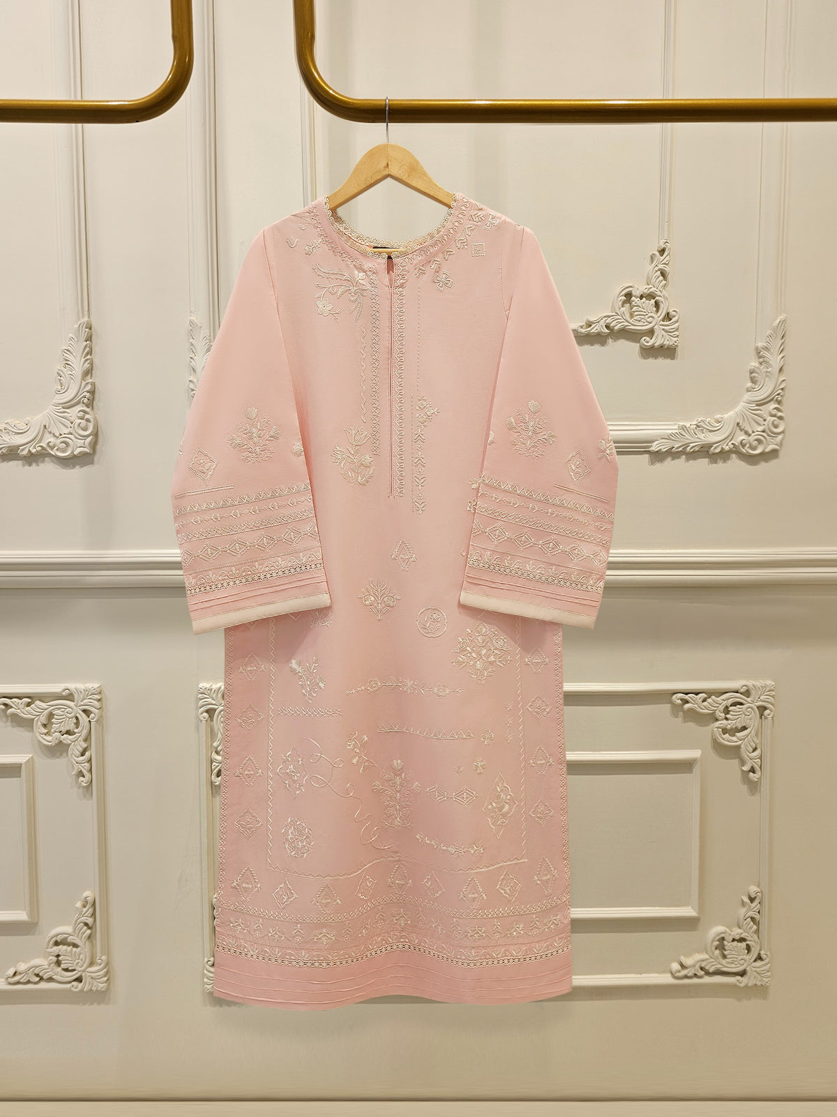 2 Piece - Embroidered Cambric Suit S112204