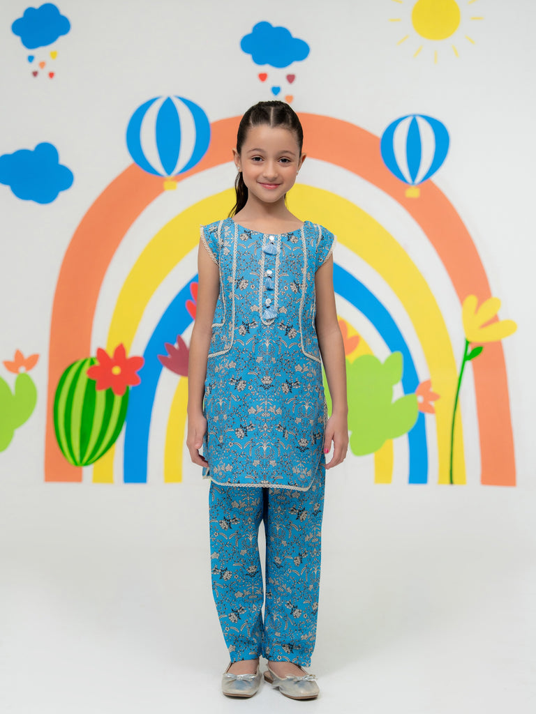 Agha Noor (Kids) - 2 Piece Digital Printed Lawn Suit FKD-066, view 1