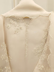 3 Piece - Pure Organza Embroidered Suit S112467