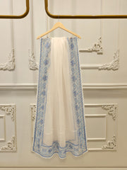 3 Piece - Pure Organza Embroidered Suit S112457