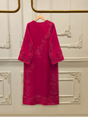 3 Piece - Pure Organza Embroidered Suit S112485