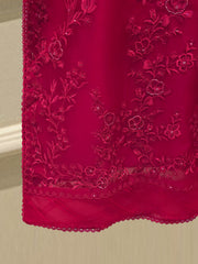 3 Piece - Pure Organza Embroidered Suit S112485