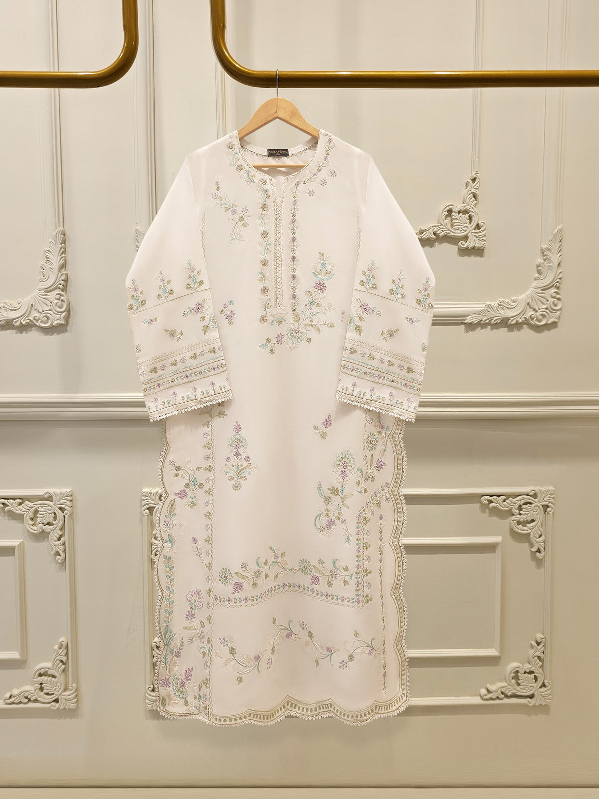 2 Piece - Embroidered Cambric Suit S112484