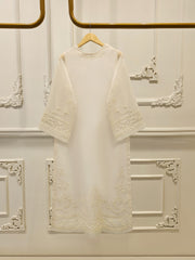 3 Piece - Pure Organza Embroidered Suit S112487