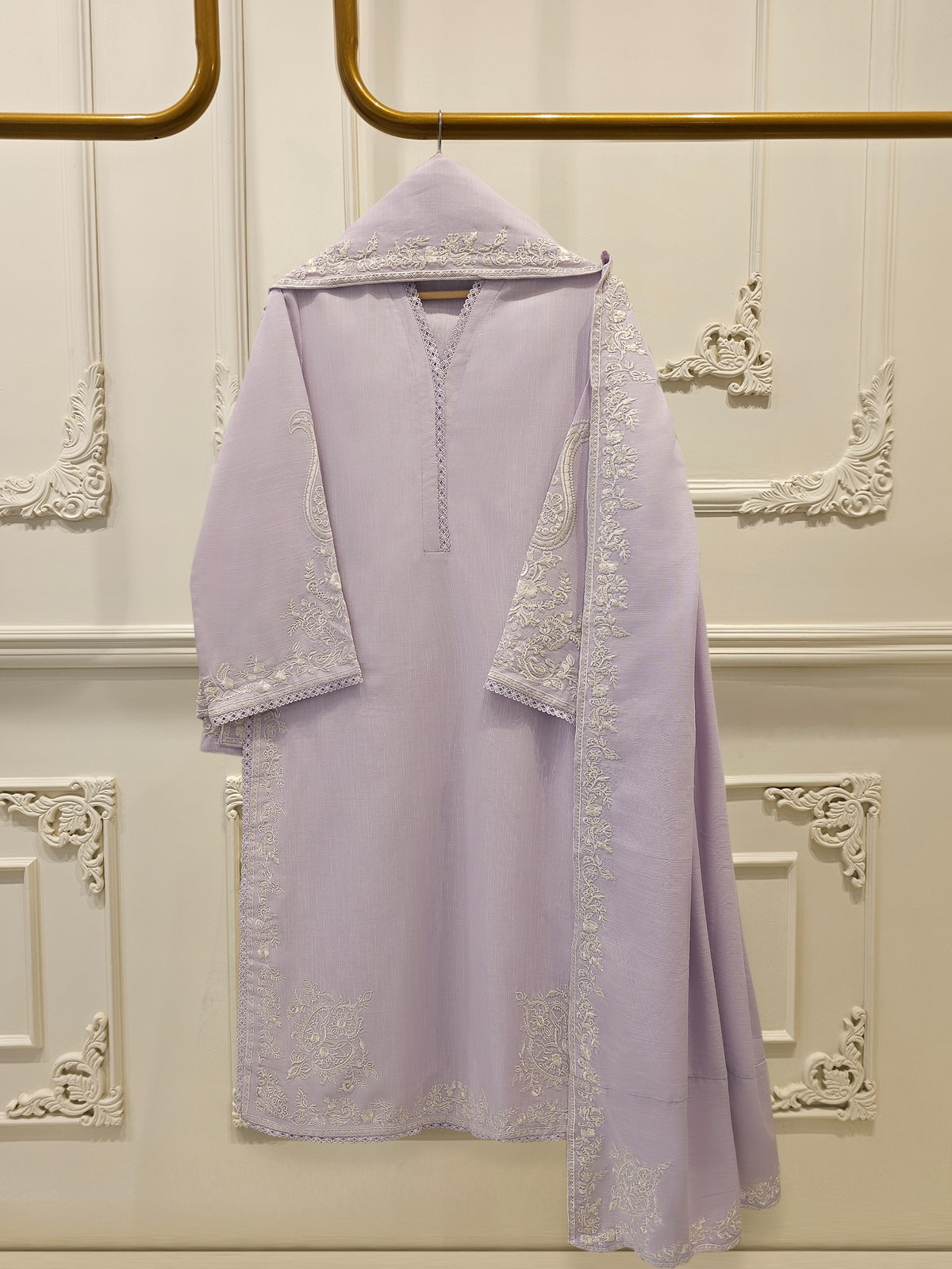 3 Piece - Embroidered  Khaddar Suit S112498