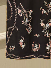 3 Piece-  Pure Embroidered Sheesha Silk Suit S112499