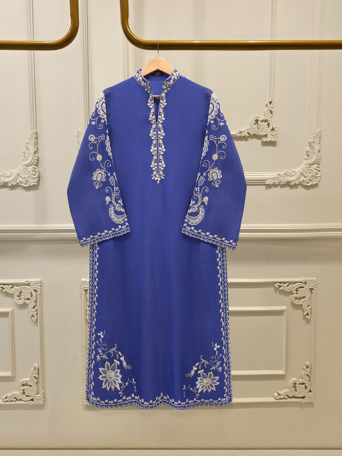 2 Piece - Pure Embroidered Cotton Net Suit S112578