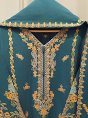 3 Piece - Embroidered Khaddar Suit S112686