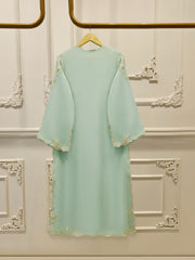 3 Piece - Pure  Chiffon Embroidered Suit S112689