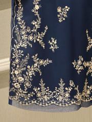 3 Piece - Pure Chiffon Embroidered Suit S112692