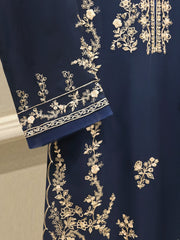 3 Piece - Pure Chiffon Embroidered Suit S112692