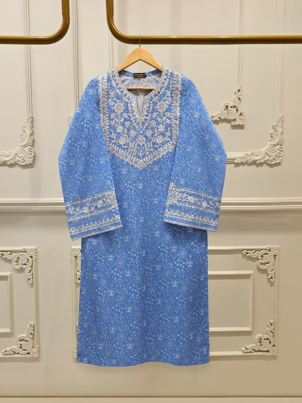 2 Piece - Digital Printed Embroidered Cambric Suit S112728