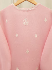 2 Piece - Pure Embroidered Cotton Net Suit S112738