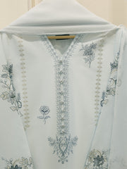 3 Piece - Embroidered Cambric Suit S112757