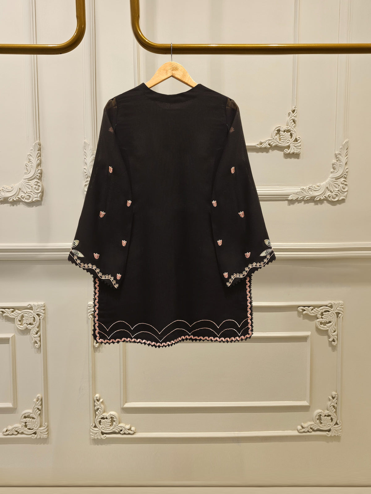 2 Piece - Pure Embroidered Cotton Net Suit S112758