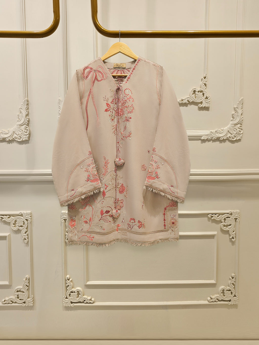 2 Piece - Embroidered Linen Suit WS00194