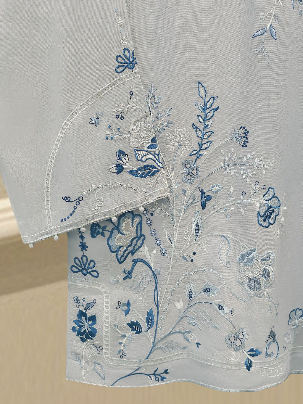 2 Piece - Embroidered Linen Suit WS00196
