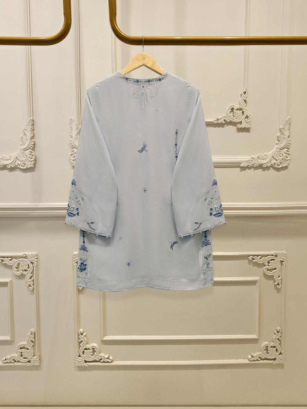 2 Piece - Embroidered Linen Suit WS00196