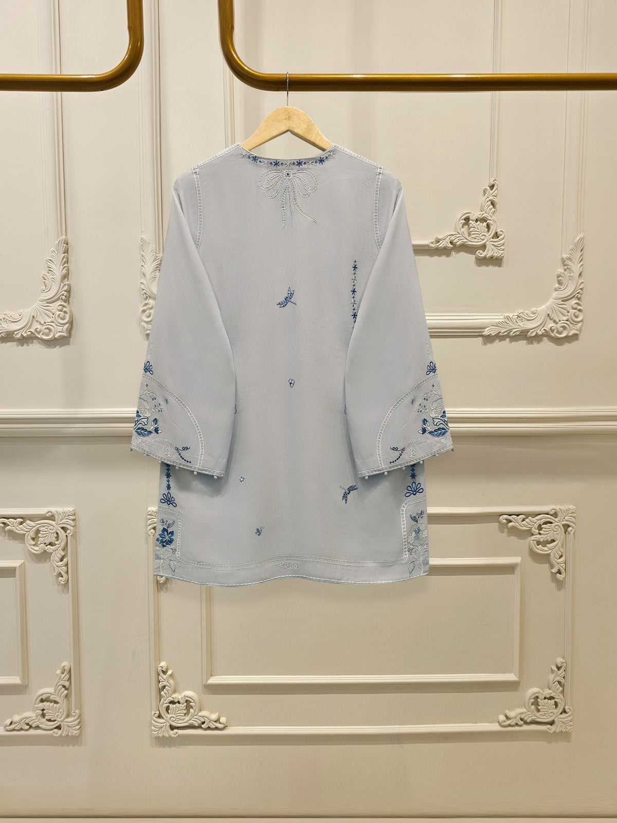 2 Piece - Embroidered Linen Suit WS00196