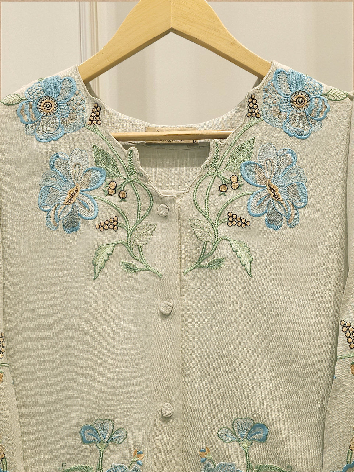 2 Piece - Embroidered Linen Suit WS00200