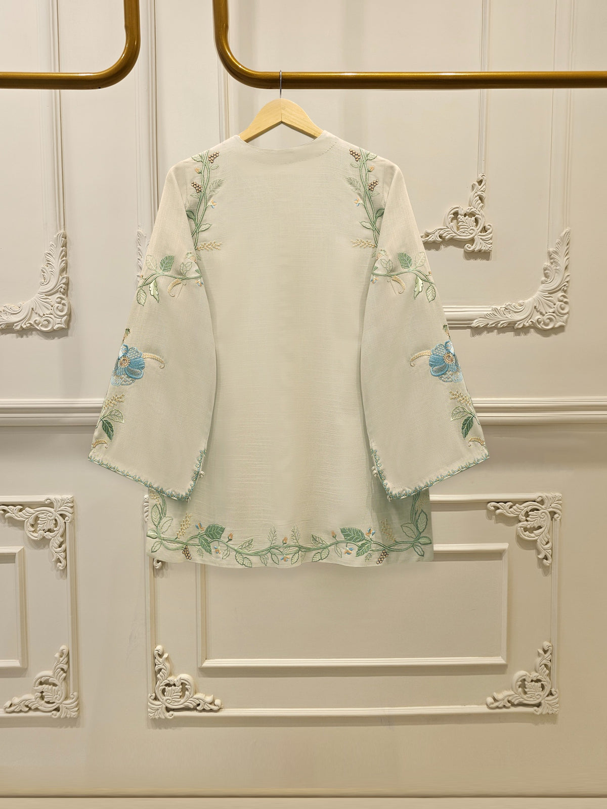 2 Piece - Embroidered Linen Suit WS00200