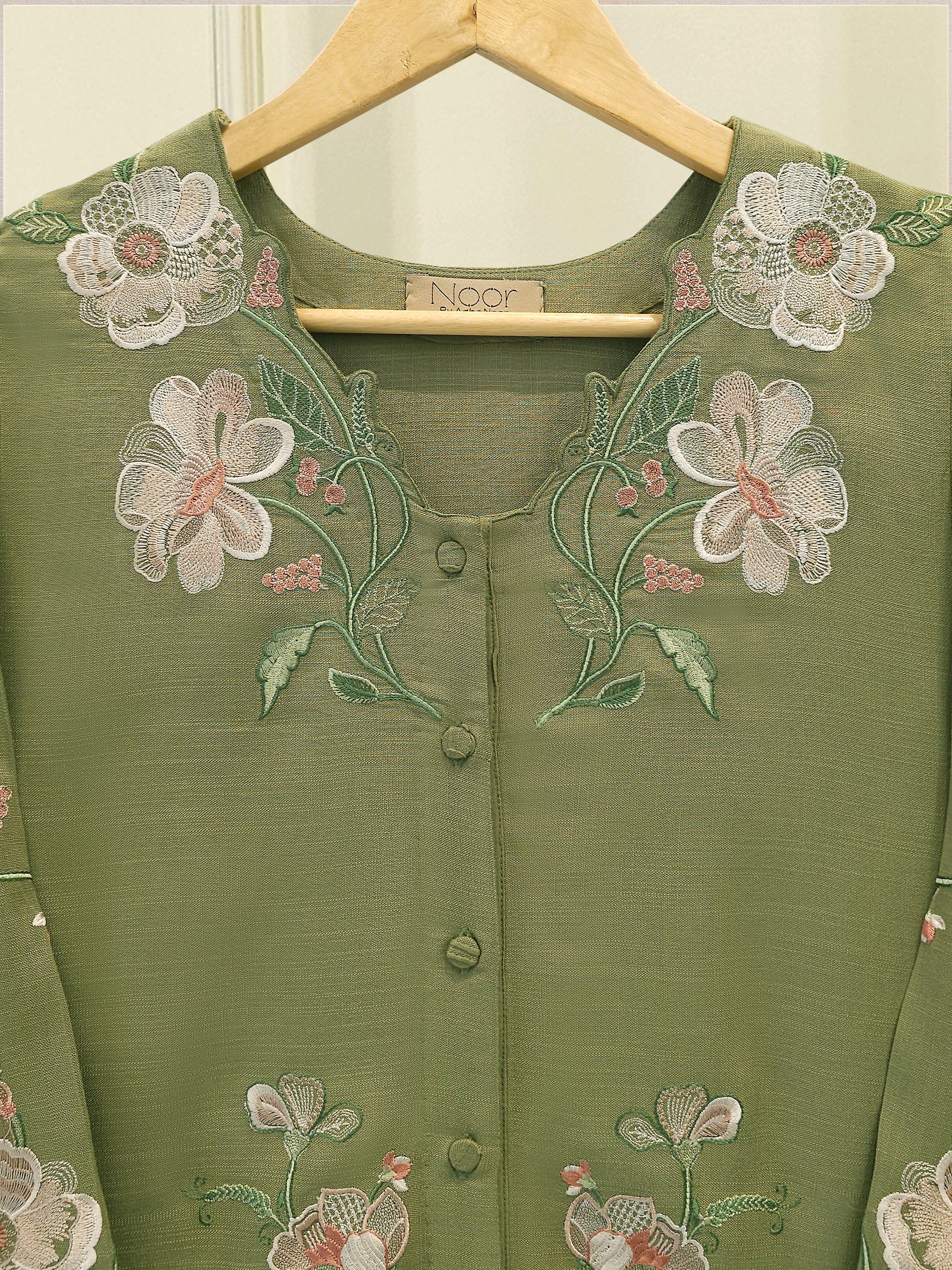 2 Piece - Embroidered Linen Suit WS00201 Secondary image
