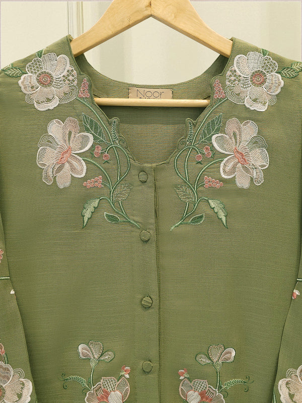 2 Piece - Embroidered Linen Suit WS00201
