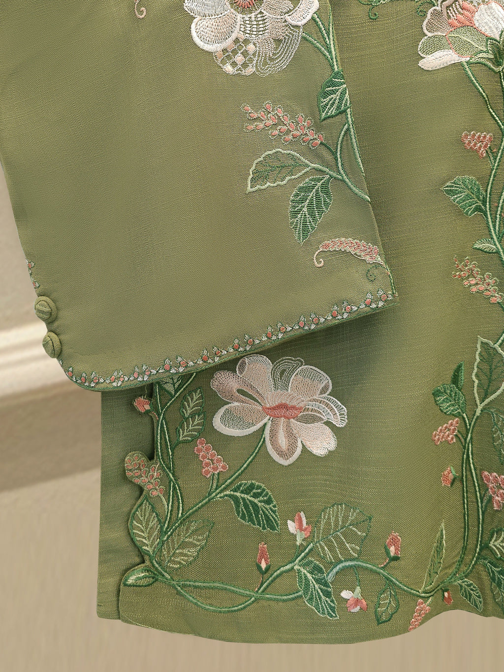 2 Piece - Embroidered Linen Suit WS00201
