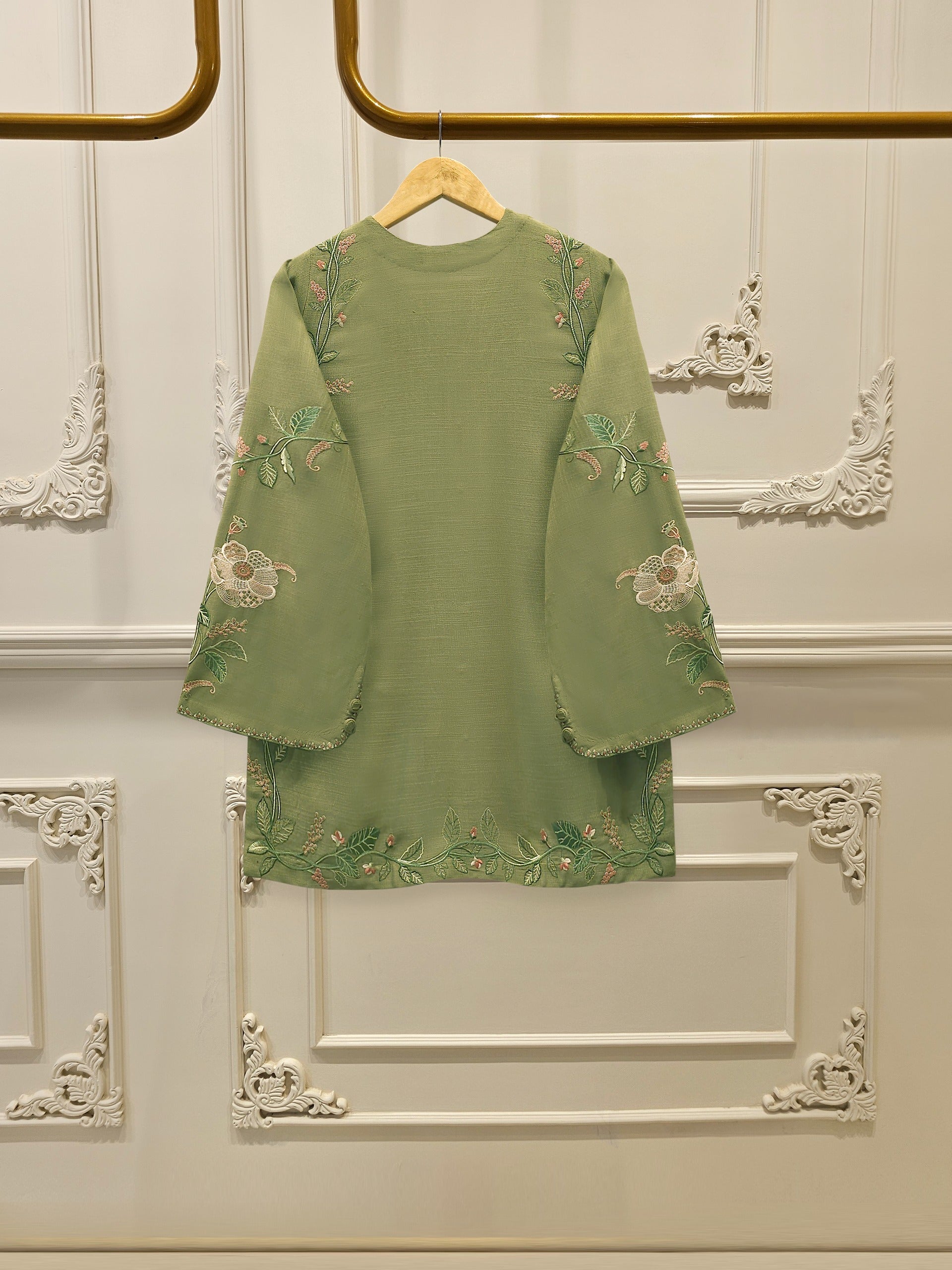 2 Piece - Embroidered Linen Suit WS00201