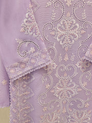 3 Piece - Pure Embroidered Cotton Net Suit S112803